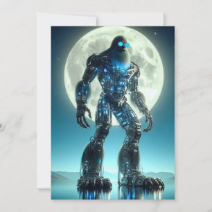 Sasquatch Robot Julkort