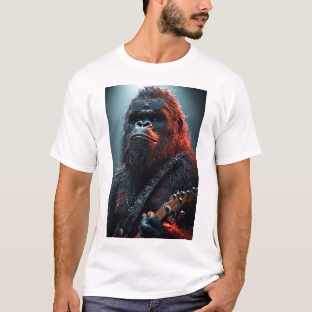 Sasquatch Rockstjärnan T Shirt (Framsida)