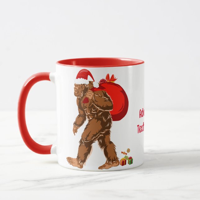 Sasquatch Santa Bigfoot Yeti julgåva Mugg (Vänster)