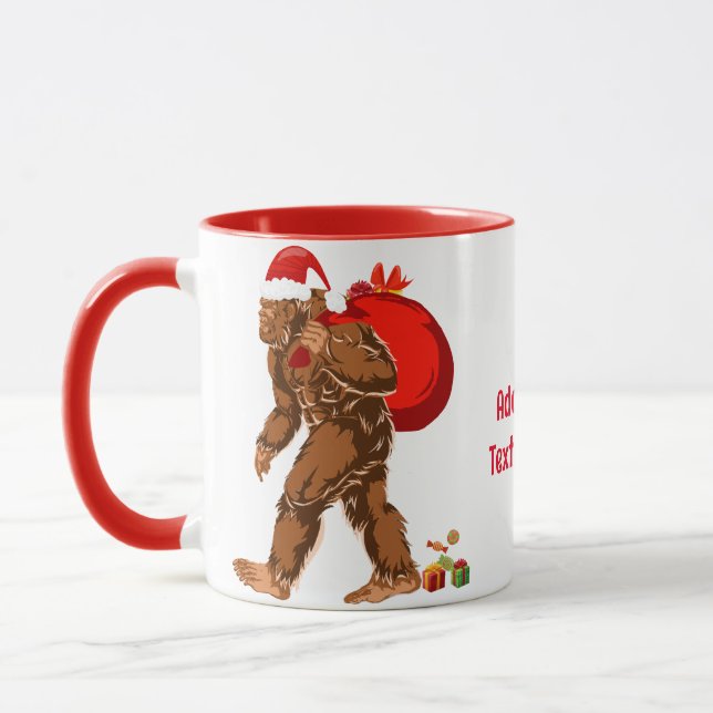 Sasquatch Santa Bigfoot Yeti julgåva Mugg (Vänster)