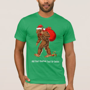 Sasquatch Santa Bigfoot Yeti julgåva T Shirt