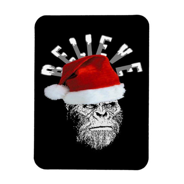 Sasquatch Santa "Tro" Premium-julmagnet Magnet (Vertikal)