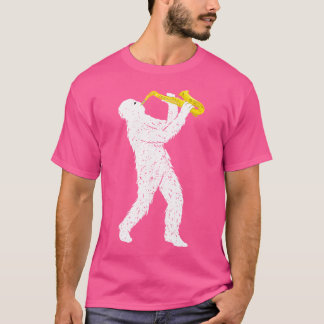 Sasquatch Saxophone Player Saxophonist Jazz Brass T Shirt