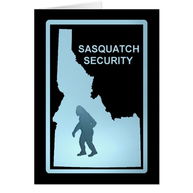 Sasquatch Security - Idaho Hälsningskort (Framsidan)