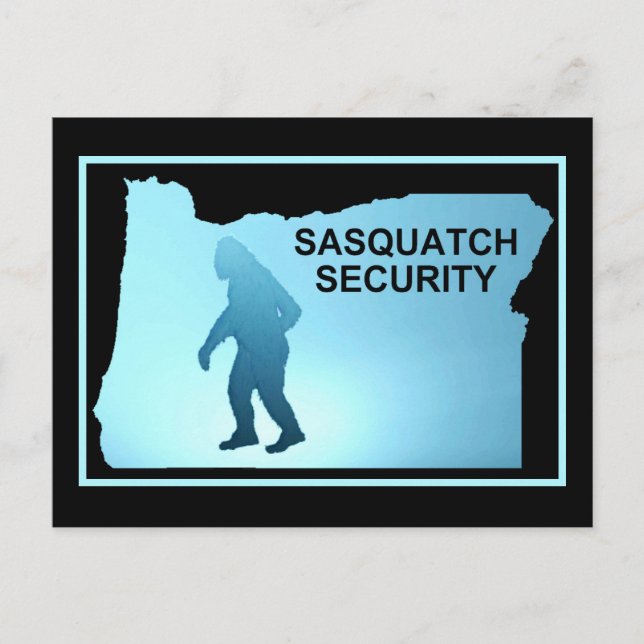 Sasquatch Security - Oregon Vykort (Framsida)