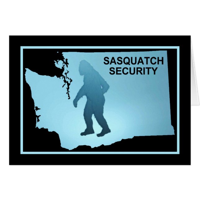 Sasquatch Security - Washington Hälsningskort (Framsidan Horizontal)