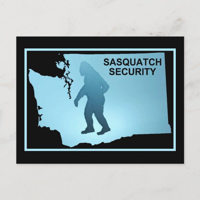 Sasquatch Security - Washington Vykort (Framsida)