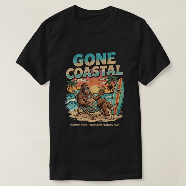 Sasquatch semester vid kusten strand sommar t shirt (Design framsida)