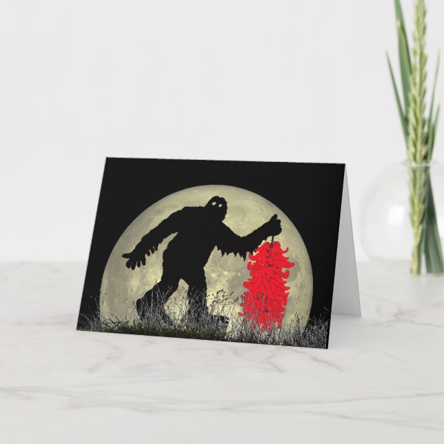 SASQUATCH SIGHS IN HATCH, NEW MEXICO Card Kort (Framsida)