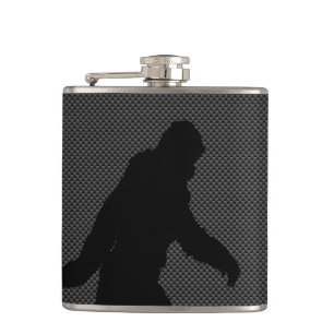 Sasquatch Silhouette på kolfiberdekor Fickplunta