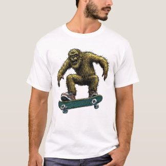 sasquatch skateboarding t shirt