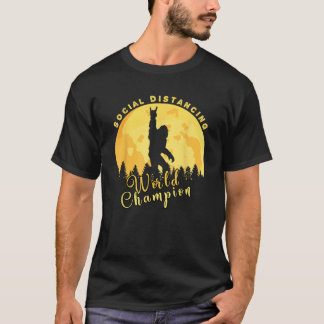 Sasquatch Social Avstånd världsmästerskapet Funny T Shirt