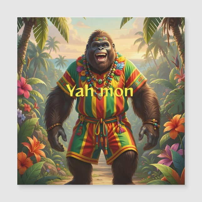 Sasquatch som festar på Jamaica (Framsida)