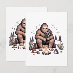 Sasquatch som håller blommor OSA kort