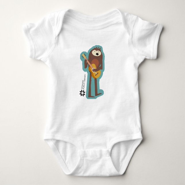 Sasquatch Spokane Public Bibliotek Baby Bodykoste T Shirt (Framsida)
