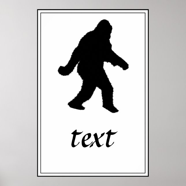 Sasquatch Squatchin' Silhouette Poster (Framsidan)