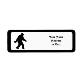 Sasquatch Squatchin' Silhouette Returadress Etikett