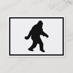 Sasquatch Squatchin' Silhouette Visitkort