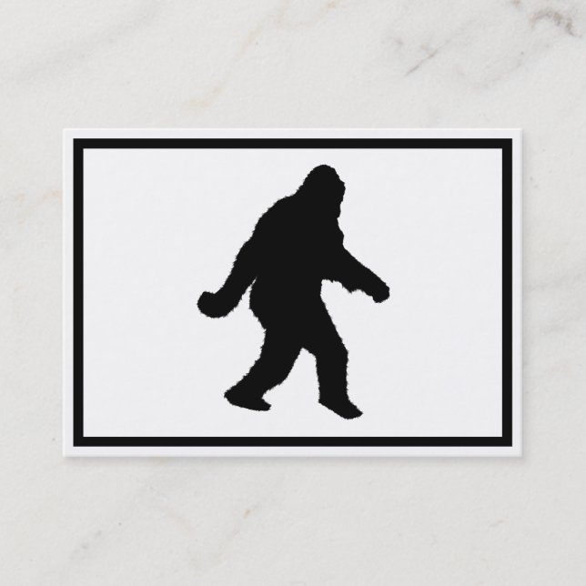 Sasquatch Squatchin' Silhouette Visitkort (Framsida)