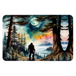 Sasquatch Ställande vid Ridge och förbisåg Oceanen Magnet