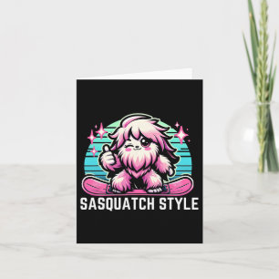 Sasquatch Stil Snowboarding Bigfoot Alpine Snowbo Kort