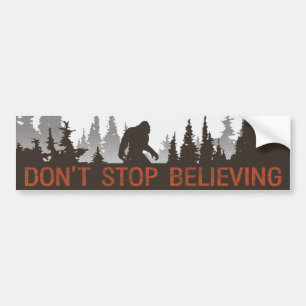 Sasquatch "stoppar inte att tro" bildekalet bildekal