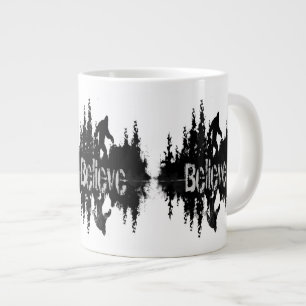 Sasquatch, stort fot Sjö-reflektion Jumbo Mugg