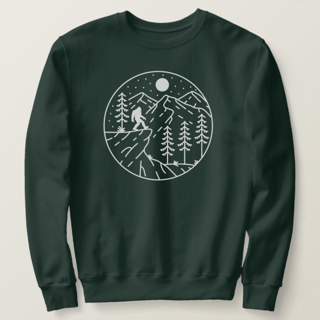 Sasquatch T-Shirt Lång Ärmad Tröja (Design framsida)