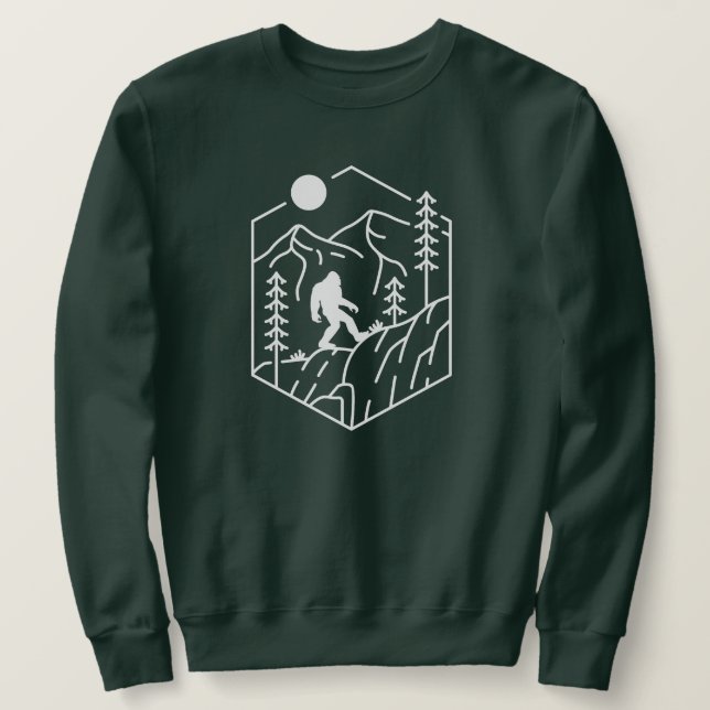 Sasquatch T-Shirt Lång Ärmad Tröja (Design framsida)