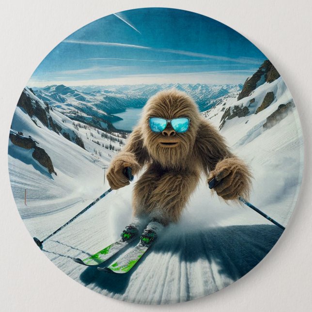 Sasquatch the Skier Knapp (Framsida)
