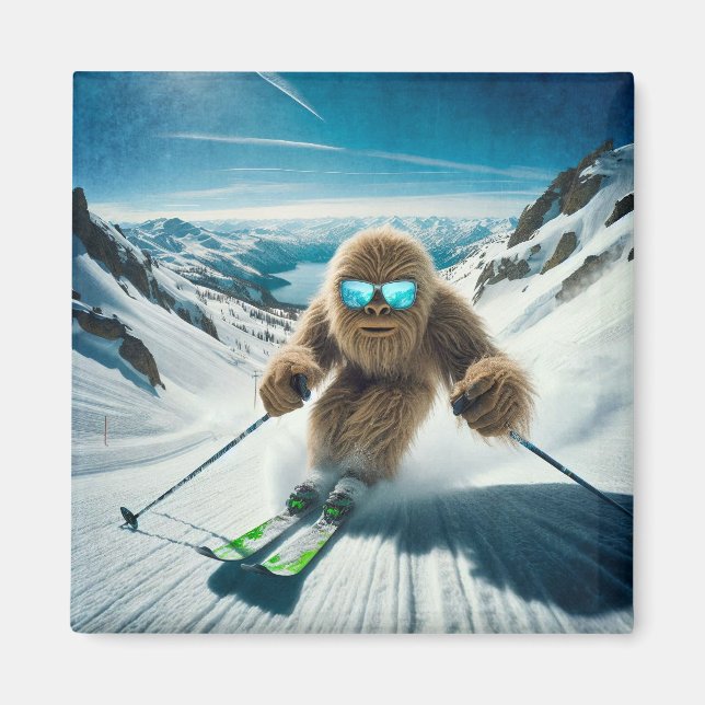 Sasquatch the Skier Magnet (Framsidan)