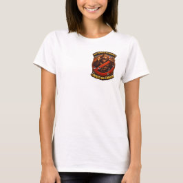 Sasquatch-tryckt damt-shirt med anpassad passform t shirt