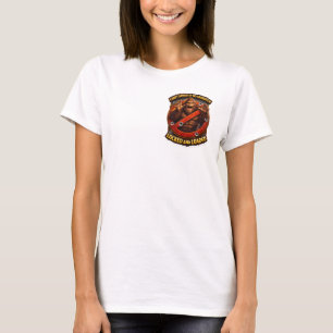 Sasquatch-tryckt damt-shirt med anpassad passform t shirt