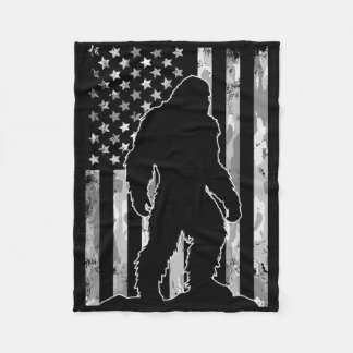 Sasquatch USA flagga Patriotic Bigfoot 4 juli Fleecefilt