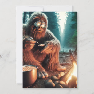 Sasquatch vid Campfire Tack Kort
