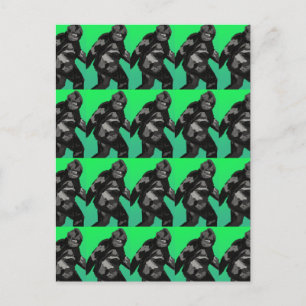 Sasquatch Walking Postcard Vykort