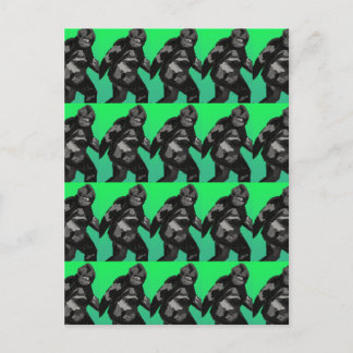 Sasquatch Walking Postcard Vykort
