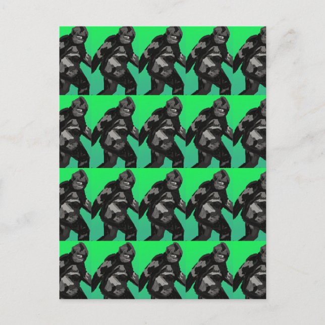 Sasquatch Walking Postcard Vykort (Framsida)