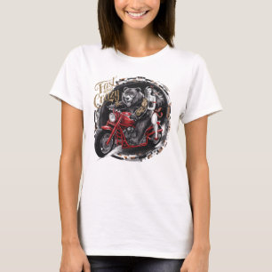 Sasquatch Yeti bigfoot på motorcykel T Shirt