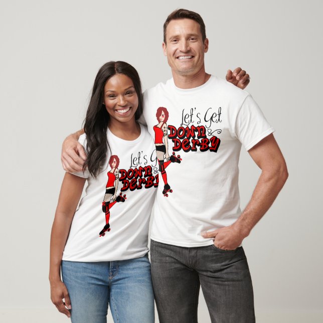 Sass E. Red Down & Derby T-shirt (Unisex)