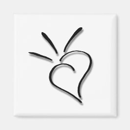 Sass Heart efter Cussdum-design Magnet