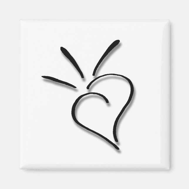 Sass Heart efter Cussdum-design Magnet (Framsidan)