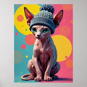 Sass phinx: Den ultimata pop-Art-Mode-katten Poster