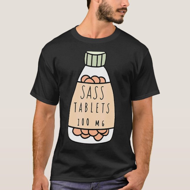 Sass tabletter 100 mg t shirt (Framsida)