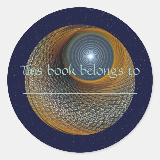 Sassafras Beaver Måne Runt Klistermärke (Framsida)