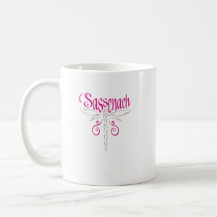 Sassenach Dragonfly Celtic Rosa Scottish Gift Kaffemugg