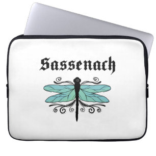 Sassenach Dragonfly Outlander Amber Blue Gift Tee Laptop Fodral