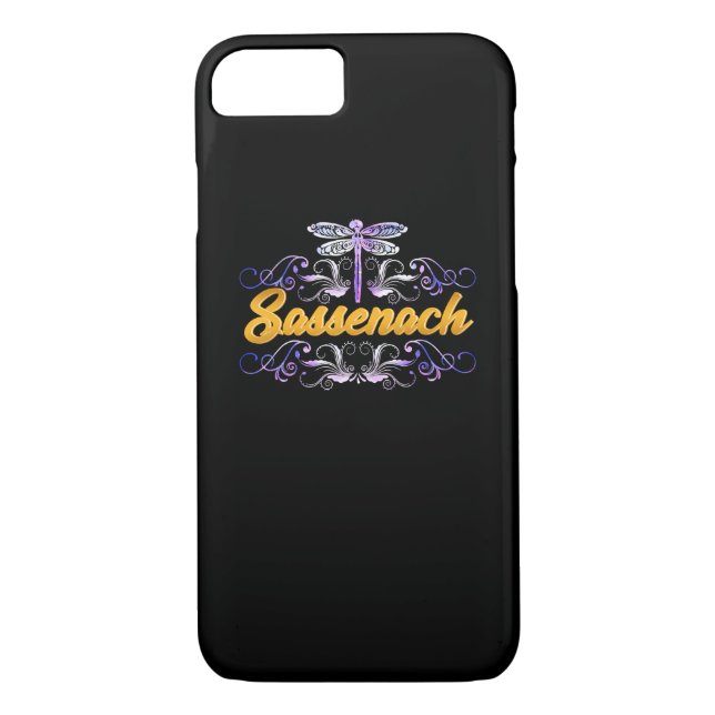 Sassenach Outlander Blue Dragonfly Case-Mate iPhone Skal (Baksida)