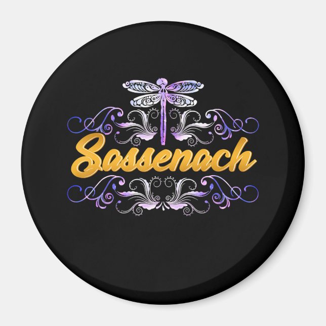 Sassenach Outlander Blue Dragonfly Magnet (Framsidan)