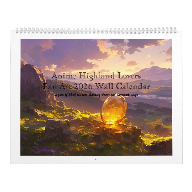 Sassenach-Style Skotsk Anime Highland-älskare Fan Kalender (Omslag)